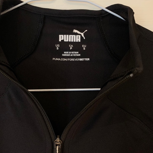 Puma Mesh 1/4 Zip Longsleeve, Size Small, Black - Picture 8 of 10